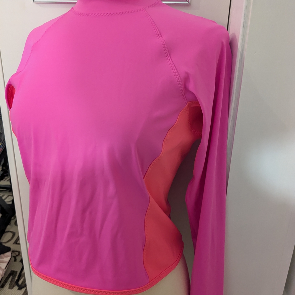Pink and Coral Long Sleeve Top